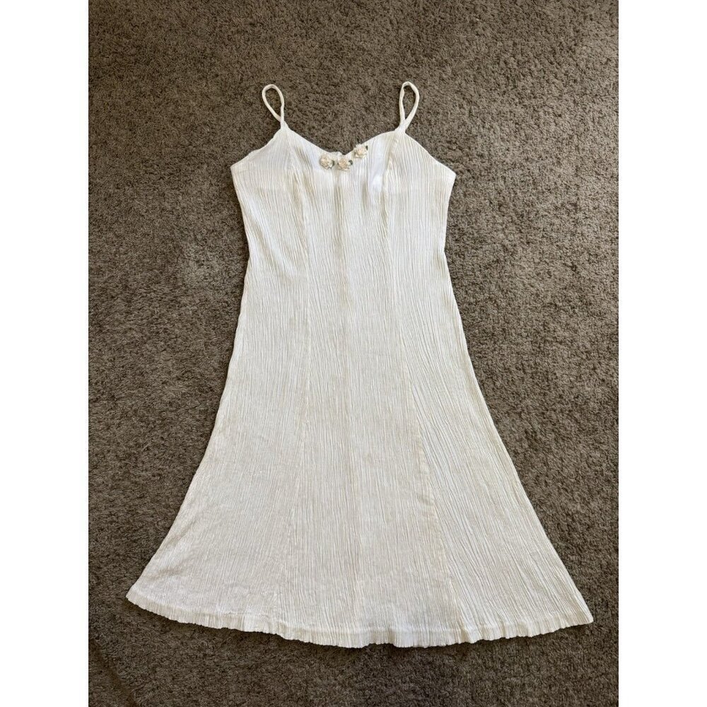 VINTAGE Bodycon Slip Dress Stretchy Flowers Coquette Cottagecore Y2k Boho 16W